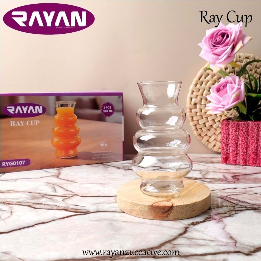 Rayan Ray Cup 3 Lü Meşrubat Bardak (8 Paket)