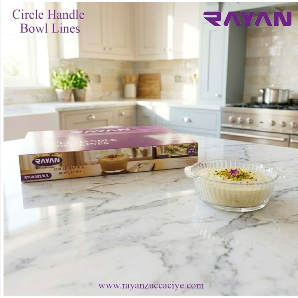Rayan Cırcle Handle Kulplu Kase (12 Paket)