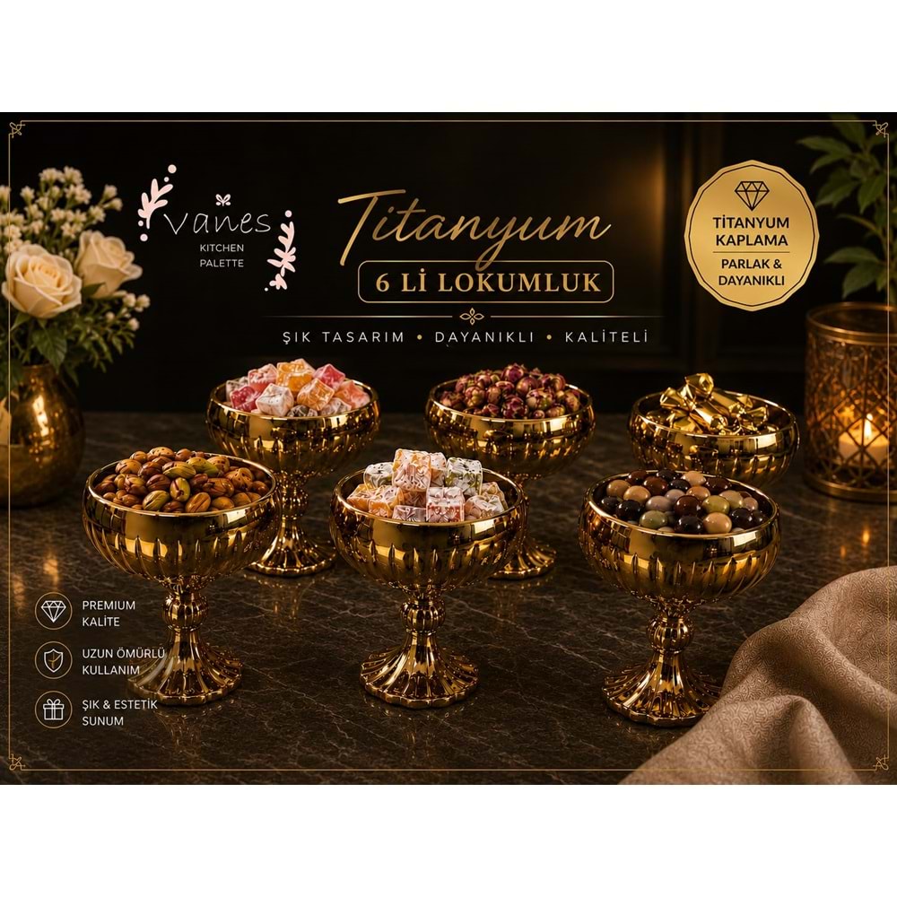 Vanes Titanyum 6 Lı Lokumluk