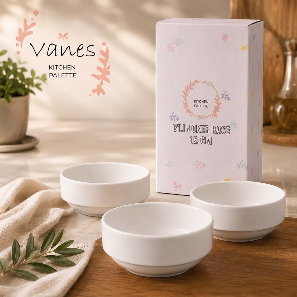 Vanes 12 Cm 6 Lı Porselen Joker Kase