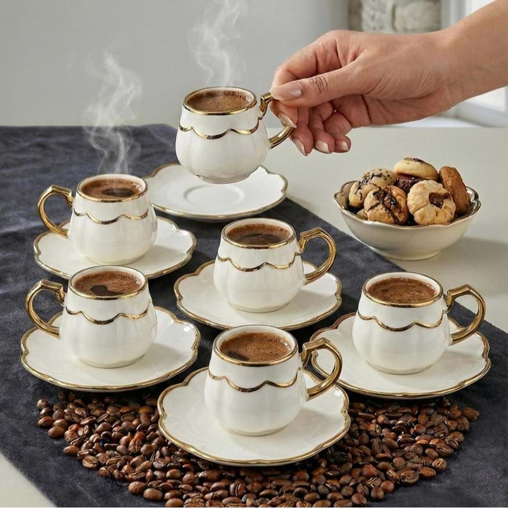 Özlife 9010 12 Prç Porselen Fincan Takımı (12 Adet)
