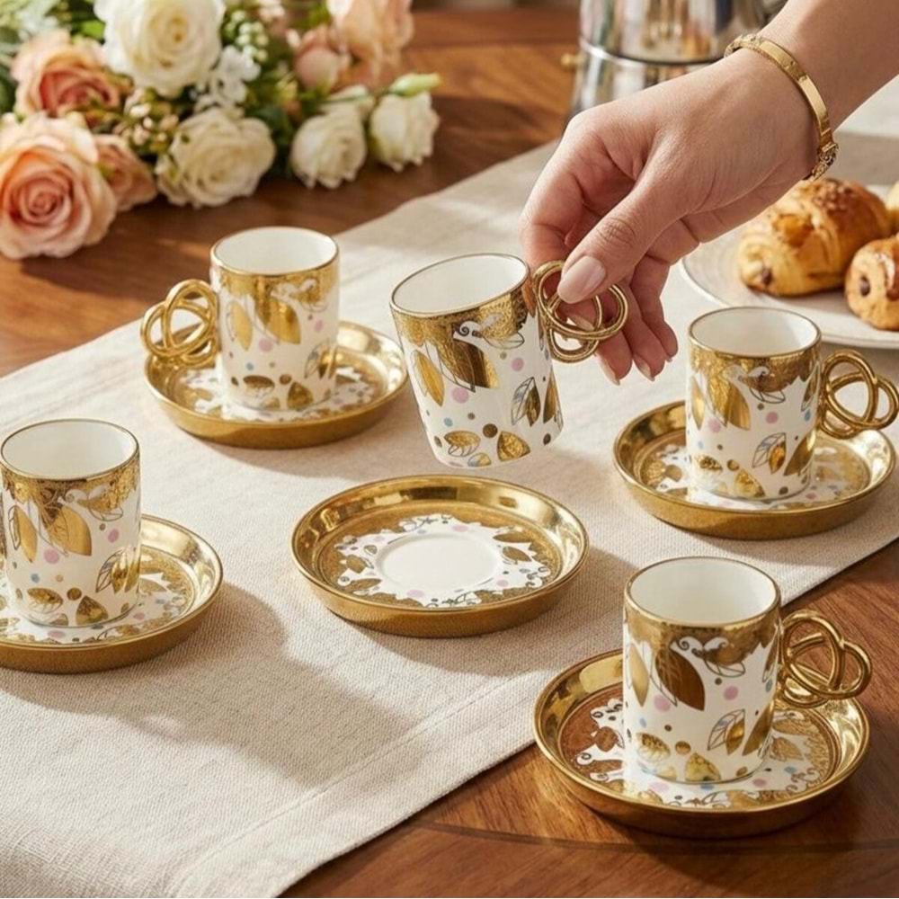 Özlife 9017 12 Prç Porselen Fincan Takımı (12 Adet)