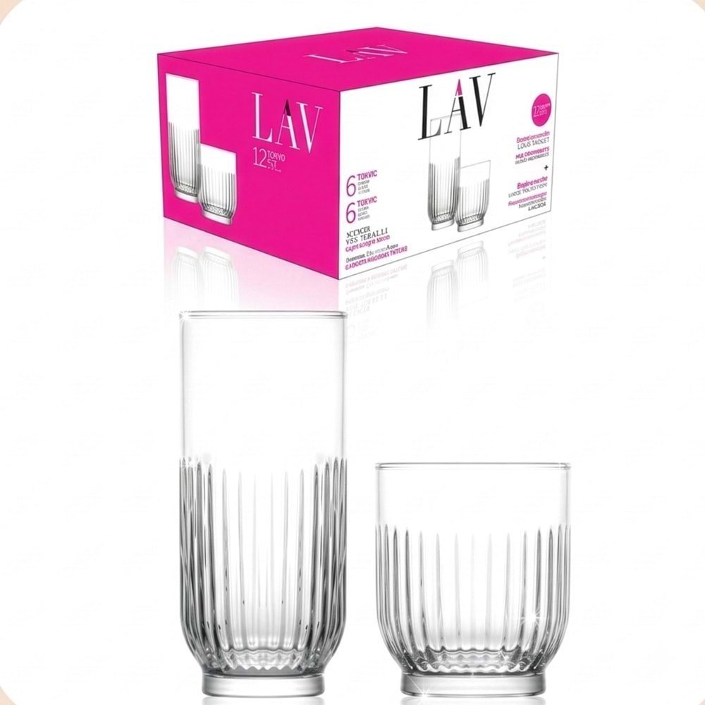 Lav Tokyos6 12 Prç Bardak Seti (4 Paket)