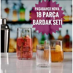 Paşabahçe 96961 Nova 18 Prç Bardak Seti (2 Paket)