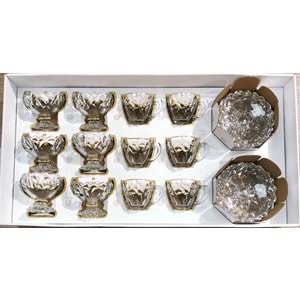 Herencıa 18 Parça Hira Fincan Seti Yaldız (4 Paket)