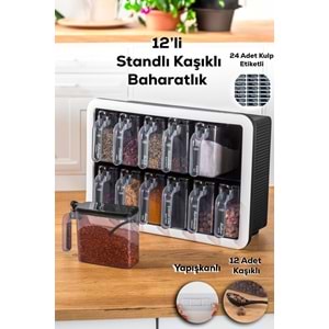 Porsima 1165 Siyah Beyaz 12 Li Random Baharatlık (1 Paket)