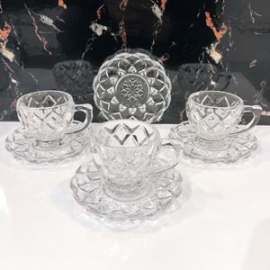 Herencıa 12 Parça Ahu Fincan Seti Sade (8 Paket)