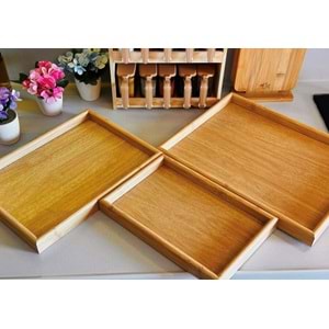 Perotti 17178 3 Lü Ahşap Tepsi