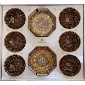 Herencıa Orkide 12 Prç Kristal Kase Çerez Seti Lüster (4 Paket)