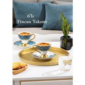 Porsima 2024IM00010 Marakesh 6 Lı Fincan Takımı