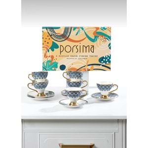 Porsima 2024IM00010 Marakesh 6 Lı Fincan Takımı