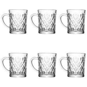 Galaxy Glass Pascal 6 Lı Kulplu Bardak (8 Paket)