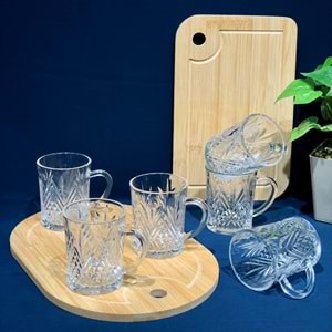 Galaxy Glass Pascal 6 Lı Kulplu Bardak (8 Paket)