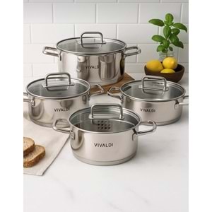 Vivaldi Diamond 18-22-24 Süzgeçli Tencere Seti