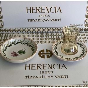 Herencıa 18 Parça Tiryaki Çay Seti (4 Paket)