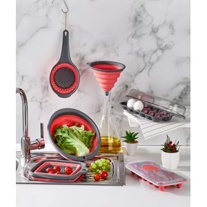 Qlux L-00570 Katlanabilir Yuvarlak Süzgeç (40 Adet)