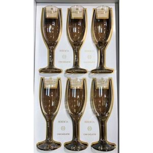 Herencıa Şems 6 Lı Kahve Yanı Bardak Bal Lüster (8 Paket)