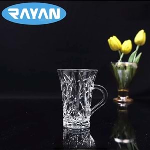 Rayan Fiona 6 Lı Kulplu Çay Bardak (8 Paket)