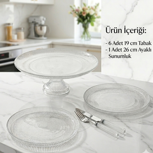 Vanes Kavala 26+19 Cm 7 Parça Pasta Seti (4 Paket)