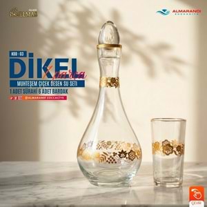 Elmas 7 Prç İşlemeli Su Takımı (4 Paket)