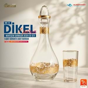 Elmas 7 Prç İşlemeli Su Takımı (4 Paket)