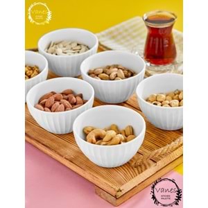 Vanes 3 Lü Porselen Çerezlik Kase (8 Paket)
