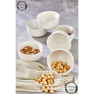 Vanes 3 Lü Porselen Çerezlik Kase (8 Paket)