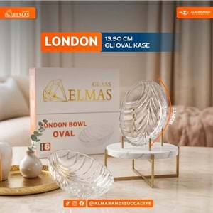 Elmas London Oval Kayık Tabak (8 Paket)