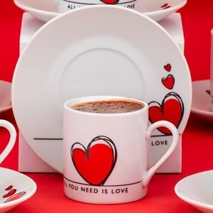 Ms Morry 04 Porselen Kahve Fincanı