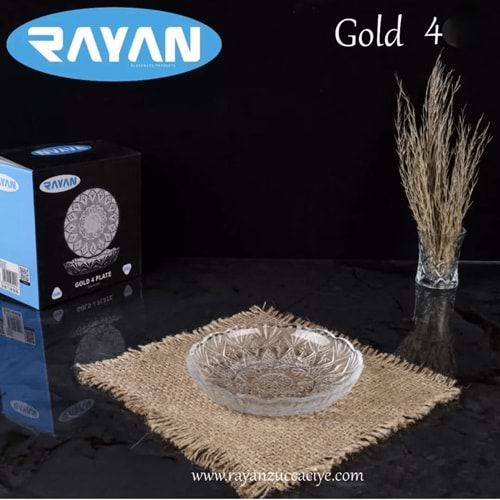 Rayan Gold 4 Kristal 6 Lı Tabak (12 Paket)