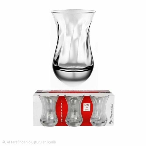 Paşabahçe 62511 Aida Optikli Çay Bardak (12 Paket)