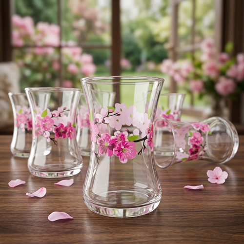 Lav Nez315 Ub7223Ed 6 Lı Desenli Çay Bardağı (8 Paket)