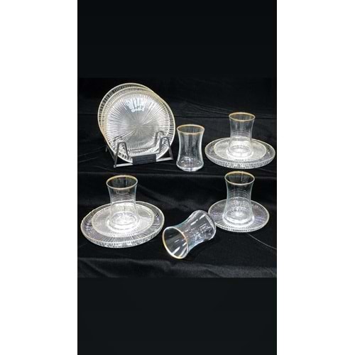 Vanes 306 Linea 18 Parça Çay Seti Ağız Yaldız (4 Paket)
