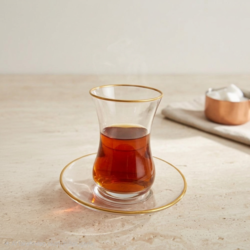 Lav Demets1 Ağız Boyalı Çay Set (6 Paket)