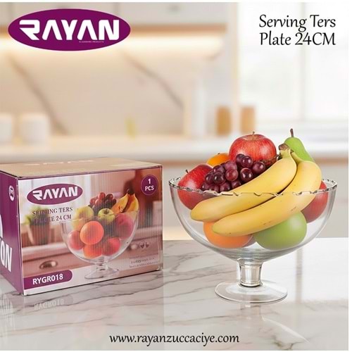 Rayan Serving Ters Plate 24 Cm (4 Paket)