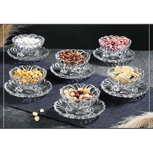 Herencıa Karanfil 12 Parça Ayaklı Çerez Seti (2 Paket)