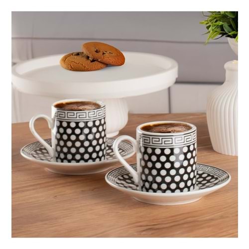 Perotti 2'Li Yx04 Porselen Kahve Takımı (Kutu)