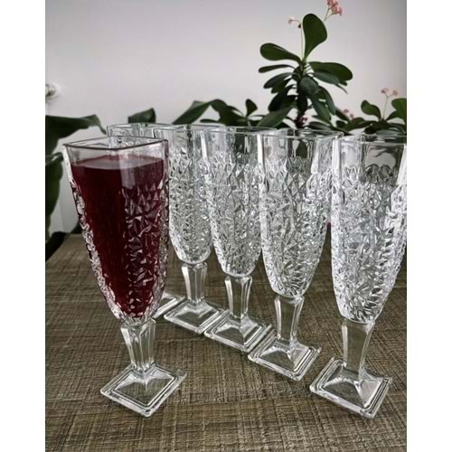 Herencıa Begonya 6 Lı Ayaklı Bardak (4 Paket)