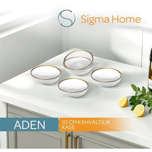 SGM12104 Aden GB6 10 Cm Kahvaltılık Kase Ağız Yaldız (12 Paket)