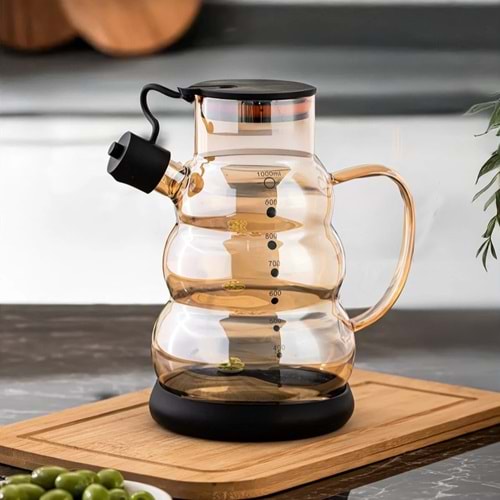 Cooker 3617-1 Siyah Cam Yağlık (Kutu)