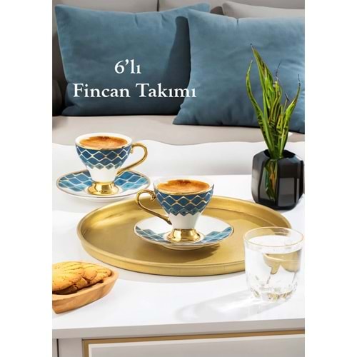 Porsima 2024IM00010 Marakesh 6 Lı Fincan Takımı