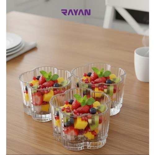 Rayan 6 Lı Flower Bowl (8 Paket)