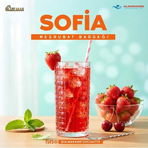 Sofia Uzun Su Bardağı (4 Paket)