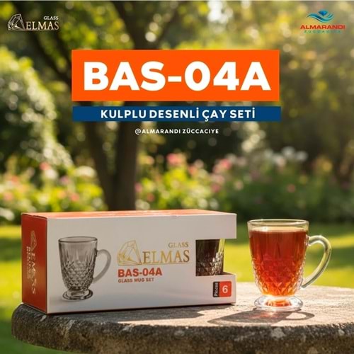 Elmas Bas-04A Kuluplu Çay Bardak (8 Paket)