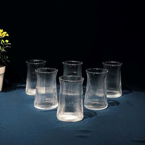 Elegance Melan Çay Bardak (12 Paket)