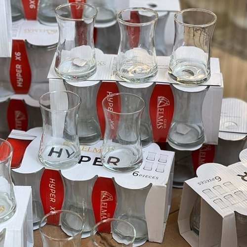 6 Lı Hyper Çay Bardağı (12 Paket)