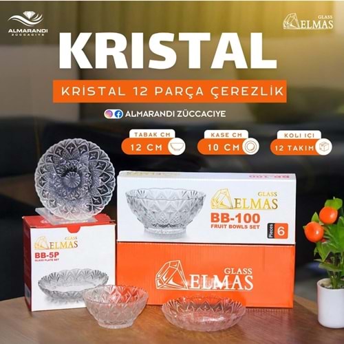 Bb-100 Kristal Kase (12 Paket)