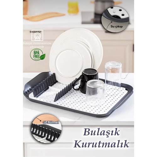 Foly Life Bnm-1213 Beyaz Panno Bulaşık Kurutmalık