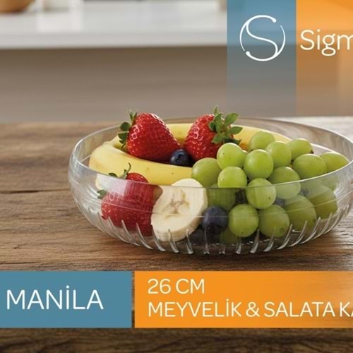 Sigma Sgm13420 Manila 26 Cm Gb1 Meyvelik Salata Kasesi (6 Adet)