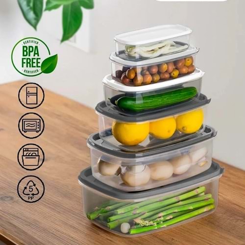 Porsima 1171 1173 6 Lı Saklama Kabı Seti